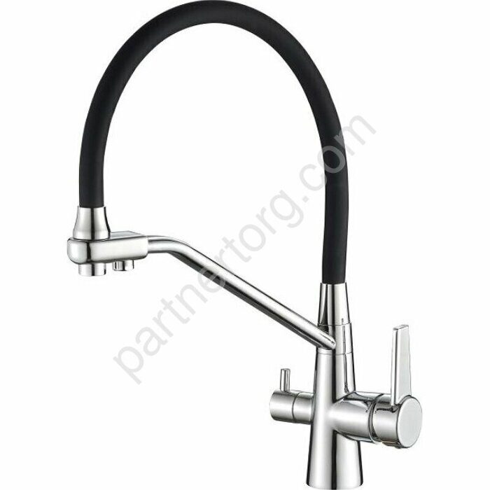 HB76855 смеситель для кухни с  каналом для фильтрованной воды черный/хром Haiba