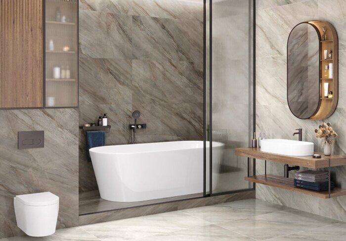 Marmorise Marron LCM керамогранит коричневый полированный 120х60см