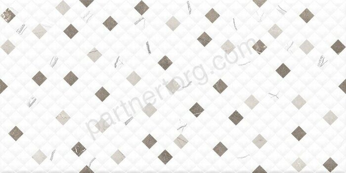 Siluet белая плитка облицовочная Мозаика глянцевая Global Tile 50х25см