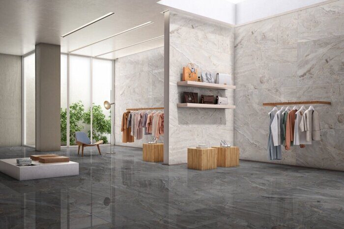 Elegant Gris Glossy, Элегант Грис серый полированный керамогранит 160х80см