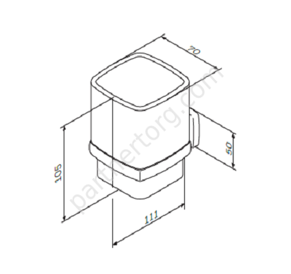 0A9034300 Gem AM.PM стеклянный стакан с настенным держателем Распродажа
