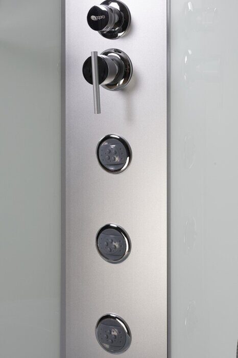 Niagara NG-3312-14RBKTG, душевая кабина асимметричная гидромассажная 120х80х210 см, матовое стекло, низкий поддон