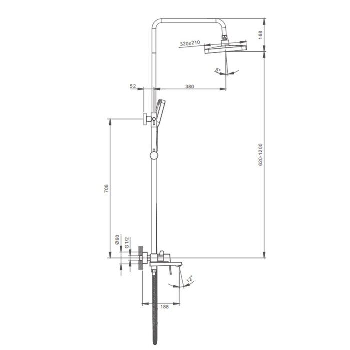 S01.24.09 Splenka Душевая система, графит