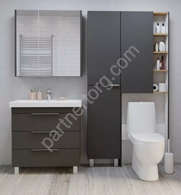 Gaula 80Н 3я тумба напольная черная