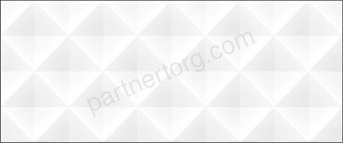 White Planet плитка облицовочная белая Ромбы глянцевая Global Tile 60х25см