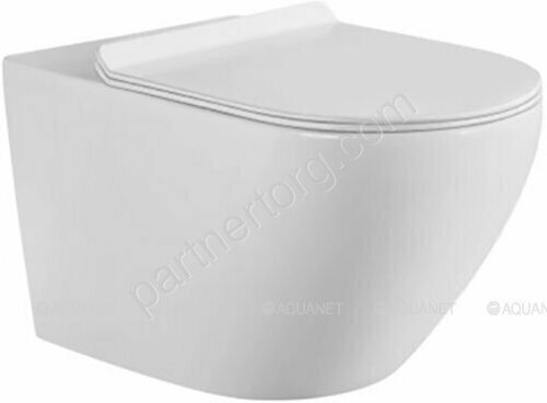 Rimless Cetus W Short LX-1900 безободковый подвесной унитаз с сидением Soft Close Aquanet