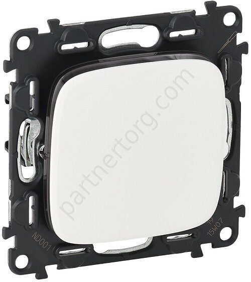 Legrand Valena Allure переключатель 1-клавишный 10АX 250В, безвинтовые зажимы, цвет белый