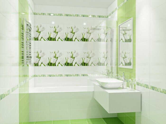 Элара Бьянка настенная плитка белая глянцевая 20х40см Azori