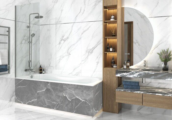 American Calacatta LCM керамогранит белый глянцевый 120х60см