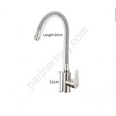 Frap F4448 смеситель для кухни с гибким изливом, нержавеющая сталь/серый