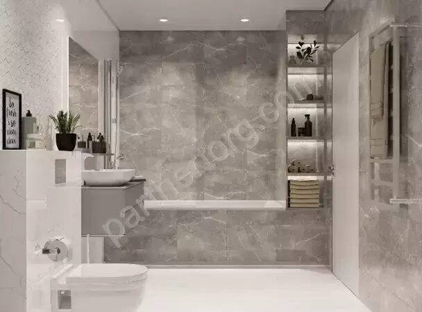 Siluet белая плитка облицовочная глянцевая Global Tile 50х25см