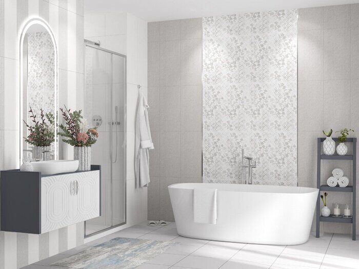 Mallorca Mono Grey настенная плитка серая матовая 31х63см Azori