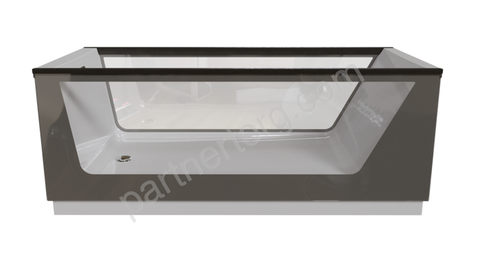 Ванна Marka One NEO 170x75 2 стекла (матовое серое)