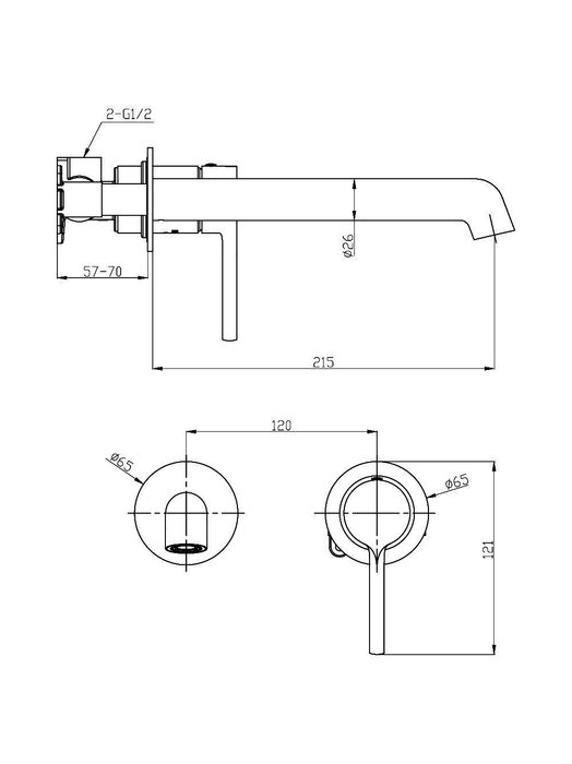 Calypso CS1120-3 смеситель для умывальника, сатин золотой