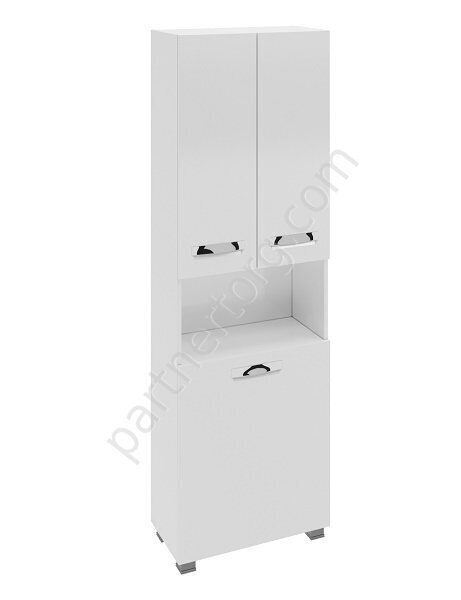 Plaza Vigo 600 напольный шкаф пенал 60 см.  с бельевой корзиной в ванную комнату