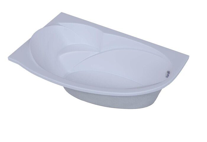Бетта ванна акриловая ассиметричная Aquatek 170х97 см с каркасом и сливом-переливом