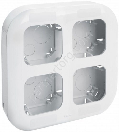 Legrand Quteo блок установочный 4 поста, цвет белый