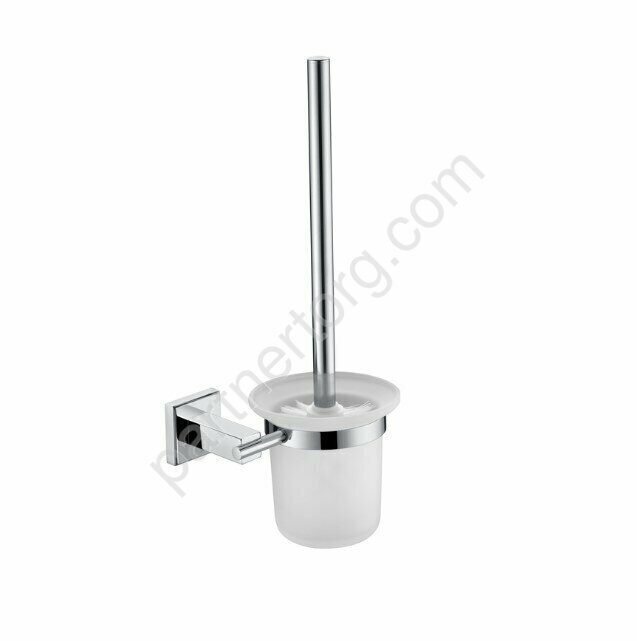 Ершик для унитаза стеклянный подвесной с держателем Melana полированный MLN-862006P