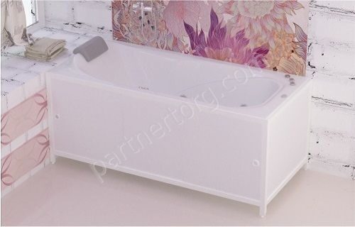 Экран для ванны  пластик Монолит-М,  1,48 м, 1,68м Белый