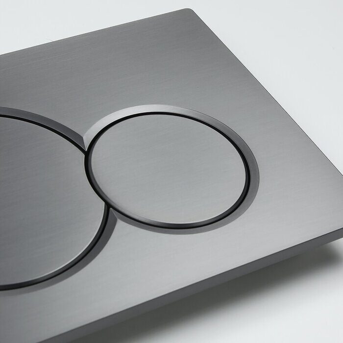 Клавиша смывная для инсталляции, оружейная сталь, круг, тонкая Beta CS10GMT