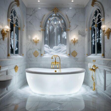белоснежная ванна