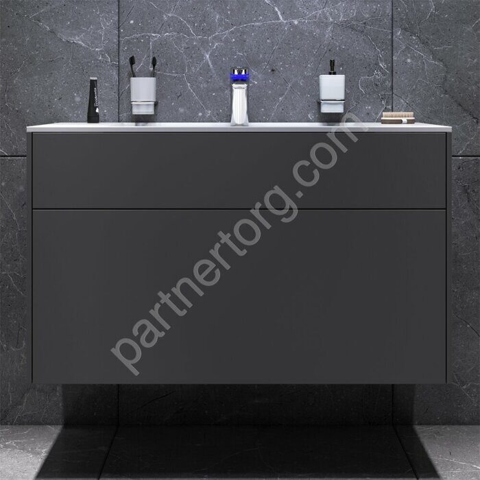 M50AFHX1003GM INSPIRE V2.0, База под раковину, подвесная, 100 см, 3 ящика, push-to-open, графит мато