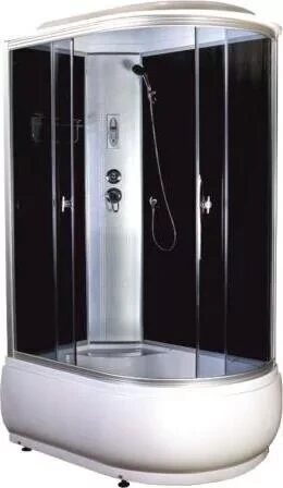 4006C grey black душевая кабина Aquapulse 120х80х220см, темное стекло, глубокий поддон