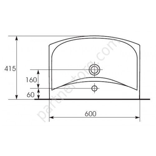 Carina 60 см раковина белая Cersanit