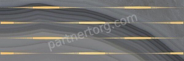 Agat Lines серый полированный керамический декор 60х20см Laparet VT\C40\60082