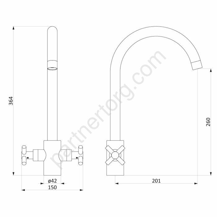 Смеситель для кухни 280000000 Neo Classic Nickel