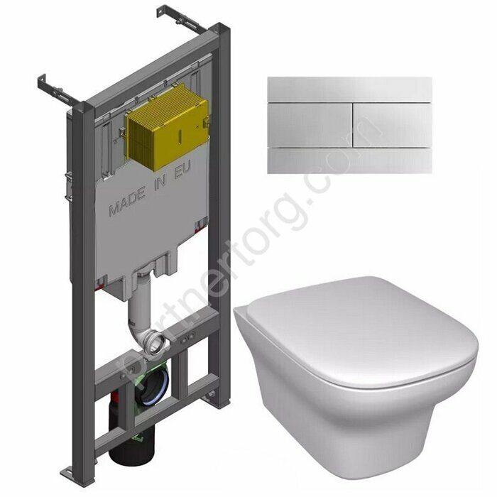 Комплект инсталляция Vox с унитазом подвесным и сидением с микролифтом Jacob Delafon E21746RU-00