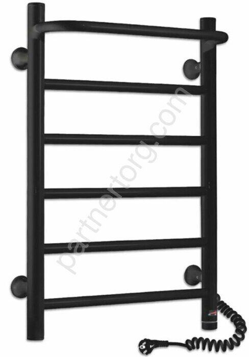 Прайм ЧКЧ П6 400х600 электрический  полотенцесушитель черный матовый