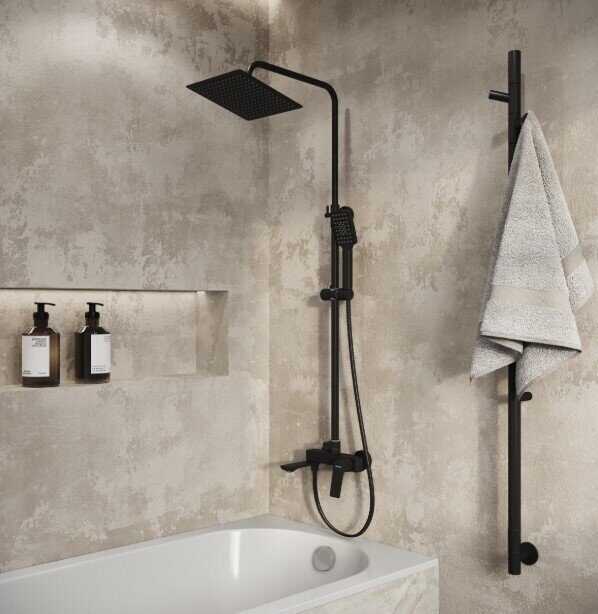 Душевая стойка Grossman Cosmo 500.K35.02.210 со смесителем, черная