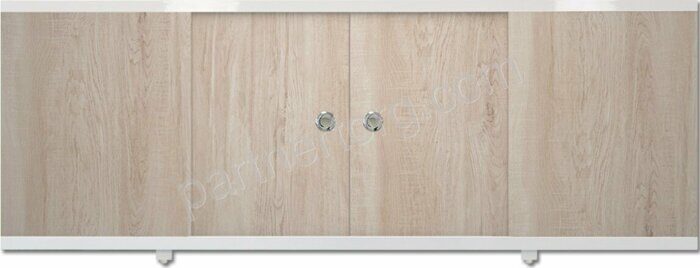 Экран-купе под ванну с раздвижными дверцами цветной 169х56см цвет Беленый дуб