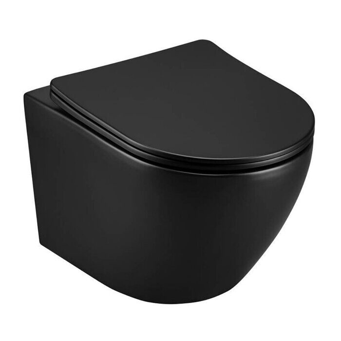 Calypso CS46UQ-OK-MB (UQL) черный унитаз подвесной Торнадо ультратихий с сидением