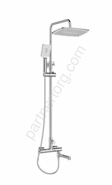 BelBagno ACQUA-VSCM-CRM душевая стойка со смесителем для ванны, верхним и ручным душем, хром