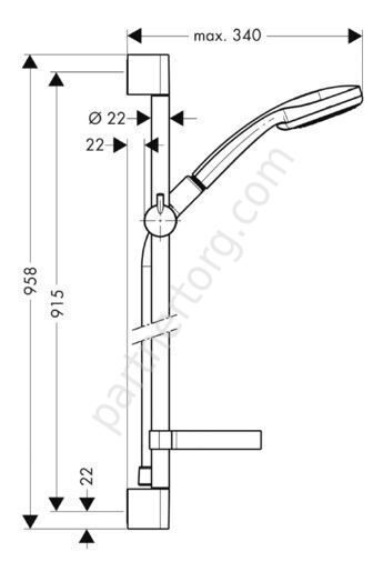 Croma 100 Multi/Unica 90cm душевой гарнитур Hansgrohe