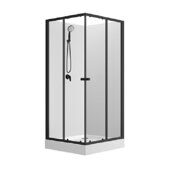 Loranto CS-21801-100, 100*100*205 душевая кабина, поддон 15см, прозрачное стекло