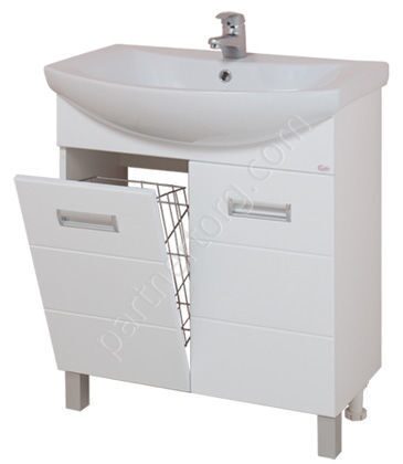 Балтика 70.17 тумба с корзиной для ванной комнаты Оника с умывальником Балтика 70