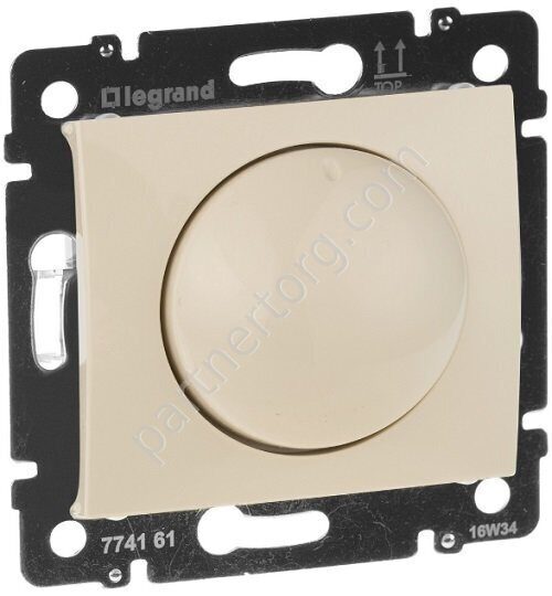 Legrand Valena Classic светорегулятор с поворотной ручкой 40-400Вт, с лицевой панелью, цвет слоновая кость