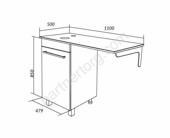 Wash 48Н 1д тумба напольная белый глянец
