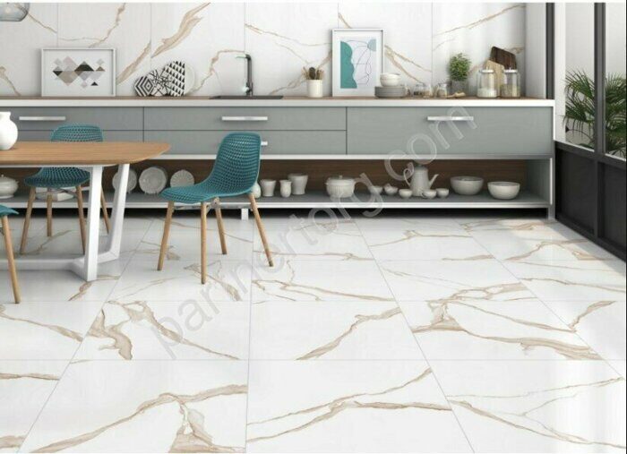 Majestic белый мрамор керамогранит матовый 120х60 Global Tile