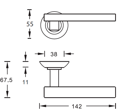 Archie Sedoso S010 9299 ручка дверная фалевая на круглой накладке