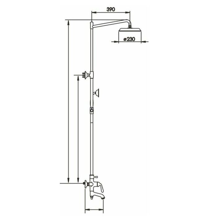 Rose R0236H Душевая система, черный