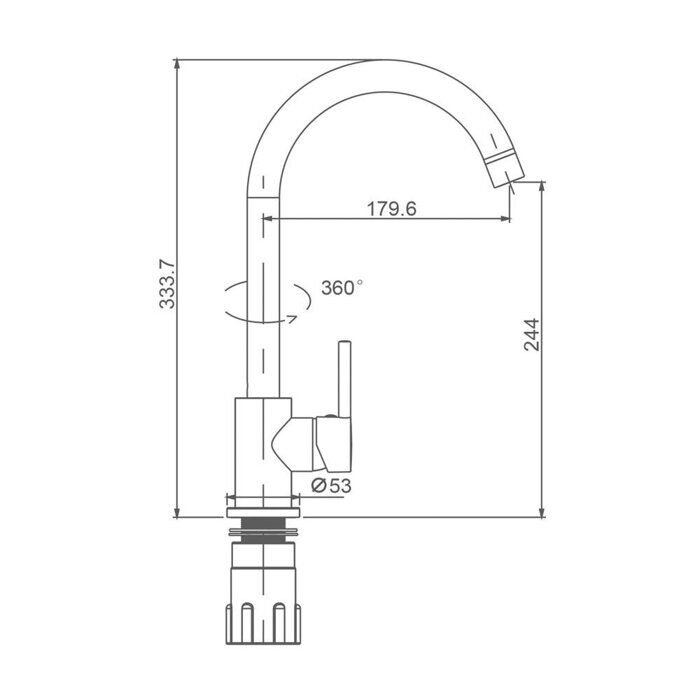 S201.40.06 Splenka Смеситель для кухни, черный