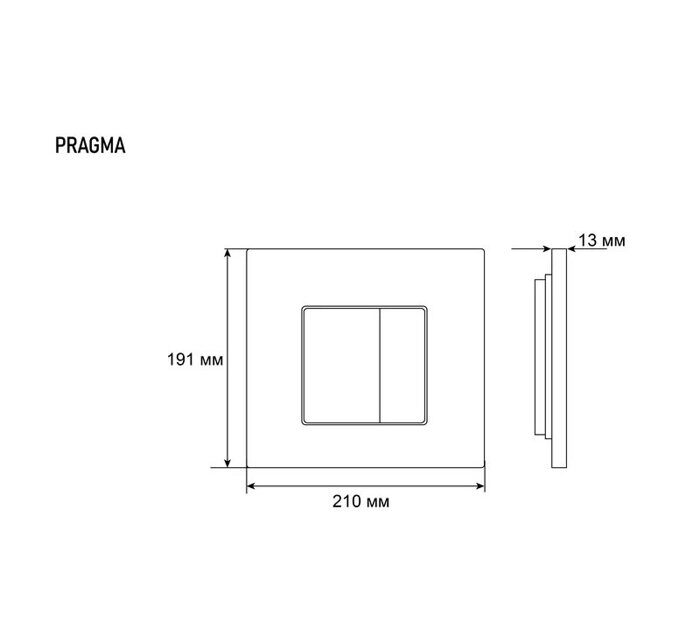 Клавиша смыва, хром глянцевый Grossman Pragma 800.T1.03.100.100