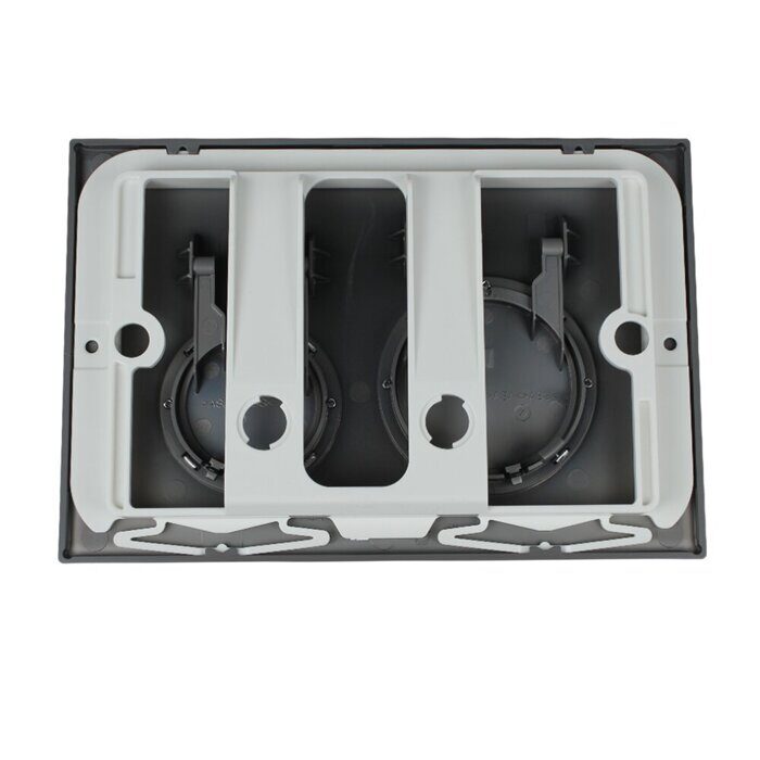 Клавиша смывная для инсталляции, оружейная сталь+серебрянное кольцо, круг, тонкая Beta CS20GMT+C