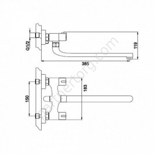 Stella Gappo G2249 смеситель для ванны белый хром