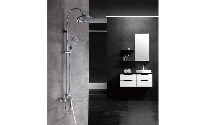 Duetto LM5762C, душевая система с тропическим душем и изливом, хром Lemark