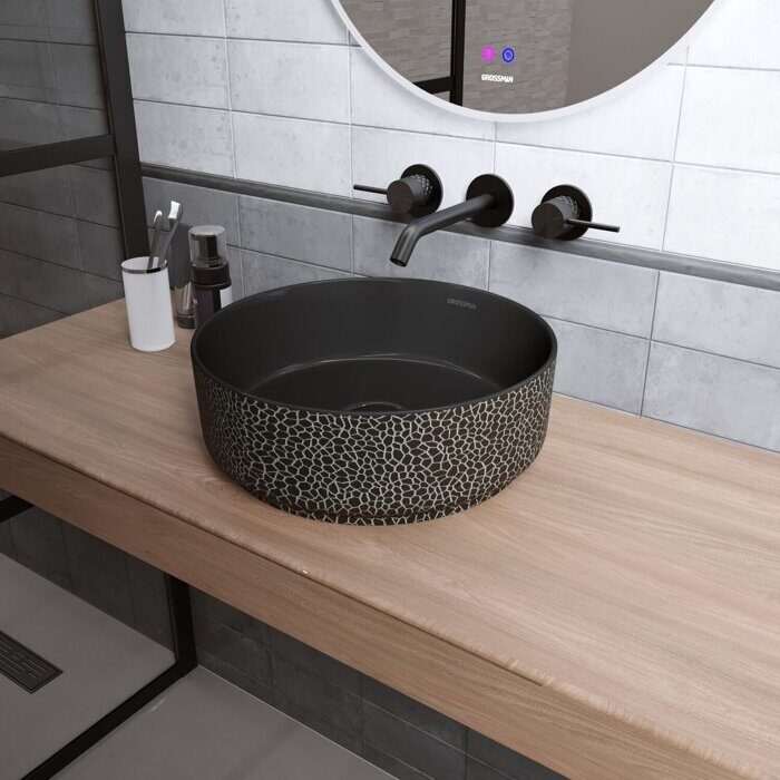 Grossman GR-5010BBL накладная раковина черная